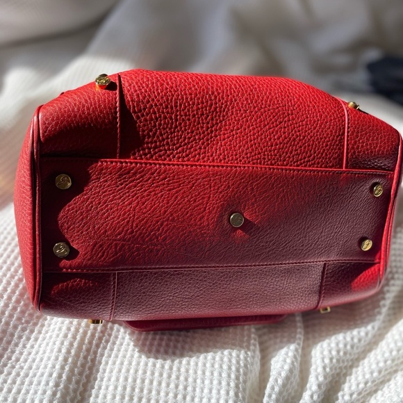 Chopard Red Satchel with Gold Accents NWOT - Picture 8 of 15